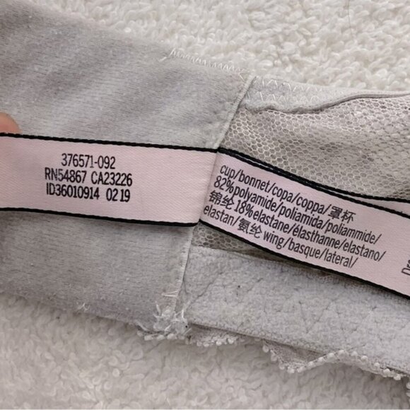 5/$25 Victoria’s Secret Light Grey Dream Angels Lined Demi Bra 34DDD/34F - Picture 10 of 13